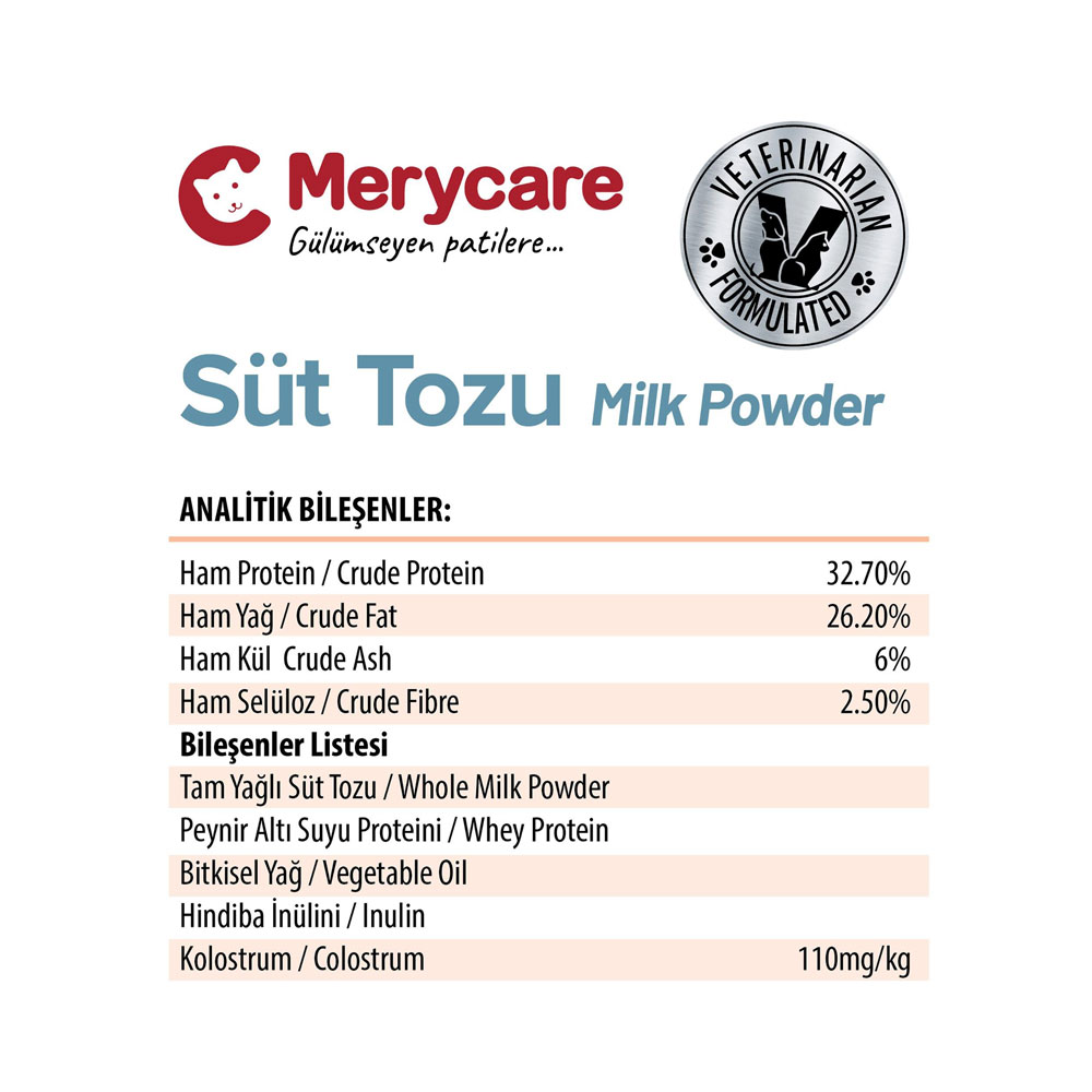 شیر خشک بچه گربه و مادر Sut Tozu برند MeryCare حجم 150 گرم