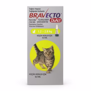 قطره ضد کک، کنه و انگل گربه براوکتو وزن 1.2 تا 2.8 کیلوگرم Bravecto (سبز) تولید اتریش