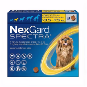 قرص ضد انگل، کک و کنه نکس گارد اسپکترا سگ 3.5 تا 7.5 کیلوگرم – NexGard SPECTRA