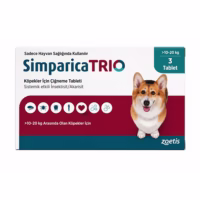 قرص سیمپاریکا تریو سگ ۱۰ تا ۲۰ کیلوگرم بسته ۳ عددی | Simparica Trio Zoetis