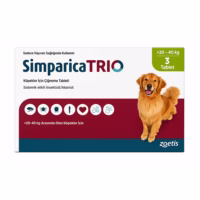 قرص سیمپاریکا تریو سگ ۲۰ تا ۴۰ کیلوگرم بسته ۳ عددی | Simparica Trio Zoetis