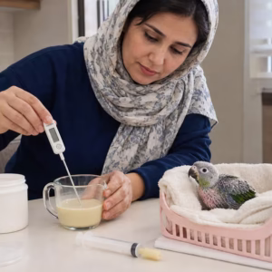 سرلاک مناسب پرنده؛ انتخاب، آماده‌سازی و خطرهای تغذیه دستی