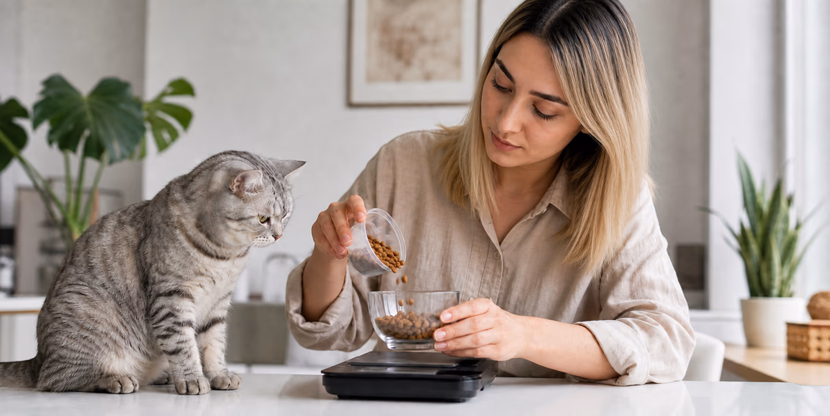 مقدار غذای روزانه گربه؛ محاسبه بر اساس وزن، سن و نوع غذا