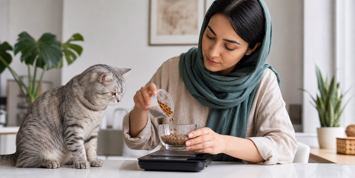 مقدار غذای روزانه گربه؛ محاسبه بر اساس وزن، سن و نوع غذا