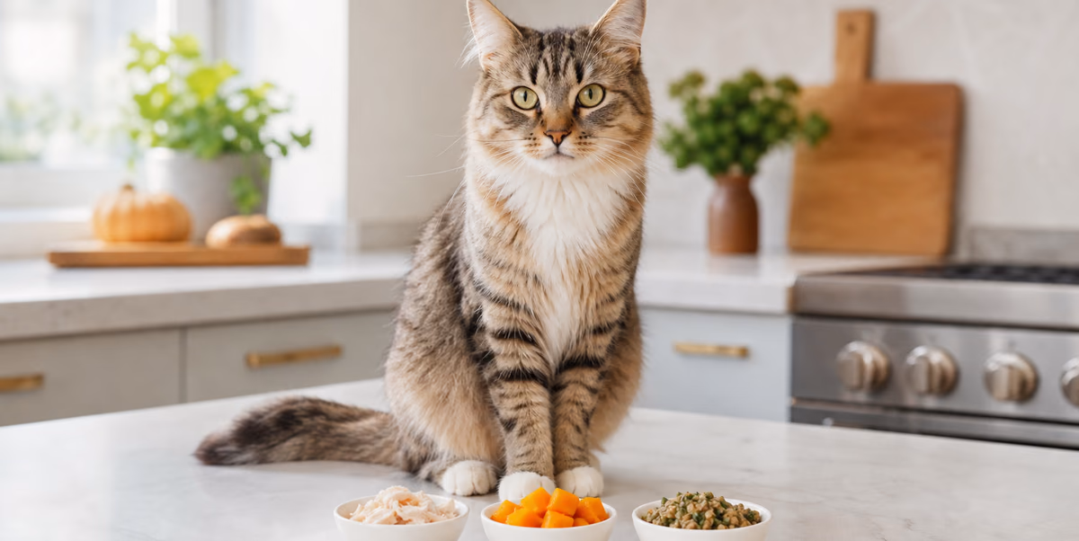 غذای خانگی متعادل برای گربه